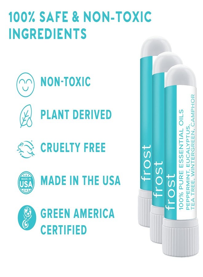 MOXE Frost - Energizing Aromatherapy Nasal Inhaler - Alleviate Headaches, Boost Focus & Energy - Cooling Sinus Blaster - Includes Peppermint, Eucalyptus, & Wintergreen Essential Oils - USA (1-Pack) - Image 2